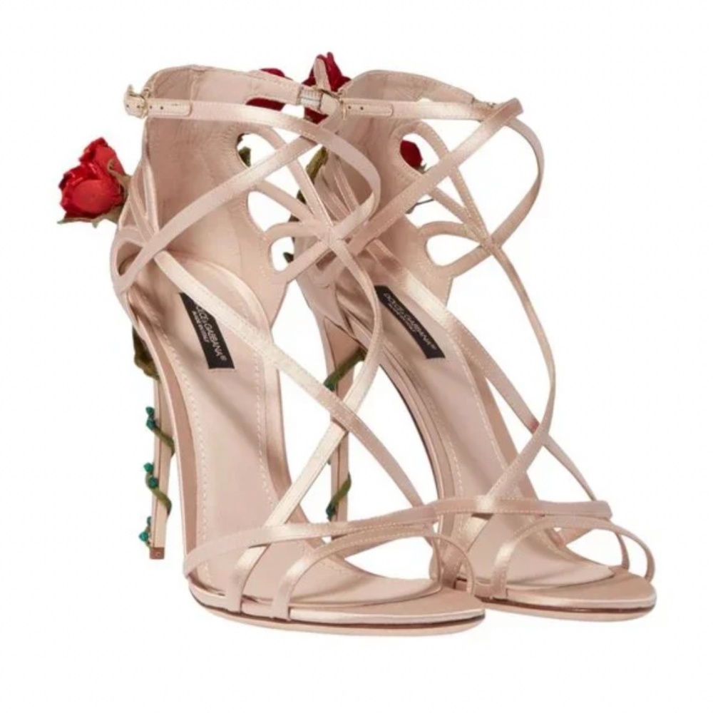 NWT Dolce & Gabbana Climbing Rose Sandals 37 - Picture 5 of 5